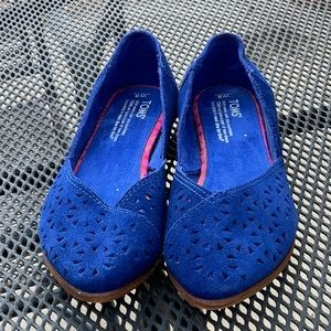 Toms Flats Royal Blue Size 8